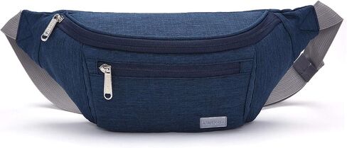 TINYAT Large Fanny Pack Travel Waist Bag Lightweight for Men&Women with Adjustable Strap T206,Deep Grey in Kuwait