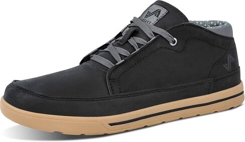 Forsake Phil Chukka - Men's Casual Leather Mid-Top (9.5 D(M), Black) in Kuwait