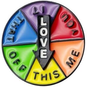 Fuck n Love Spinning Enamel Pin, Rotatable Arrows, Cool Pins, Funny Pins, Enamel Pins, Spinning Pin Badge, Rotatable Arrows, Cute Pins, Lapel Pin for Backpacks, Women, Collection and Display (ALL)