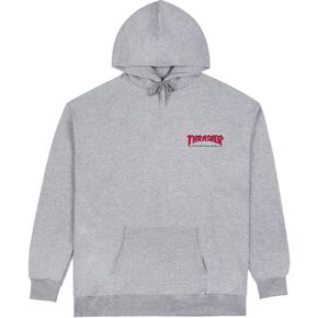 سترة تزلج بغطاء للرأس من Thrasher Skateboard Magazine وشعار على الصدر in Kuwait