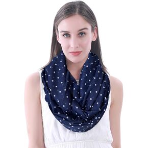 Lina & Lily Polka Dot Print Women's Infinity Scarf Lightweight in Saudi Arabia