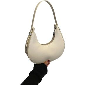 SweatyRocks Women's Snakeskin Embossed Hobo Bag Adjustable Strap Shoulder Handbag Solid Clutch Purse Round Bags