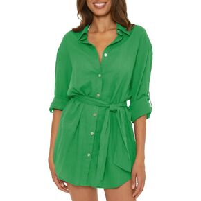 BECCA Gauzy Shirt Dress, Collared Button-up, Beach Cover Ups for Women in Saudi Arabia