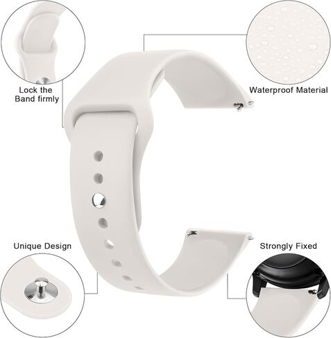 حزام ساعة Vancle من السيليكون سريع الإصدار 20 مم 22 مم، حزام ساعة بديل رياضي ناعم ومسامي لساعة سامسونج جالاكسي 40 مم 44 مم in Kuwait