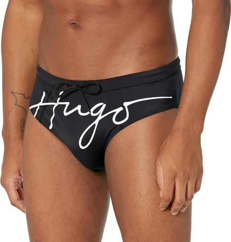 HUGO Men's Standard Script Logo Swim Briefs in Saudi Arabia