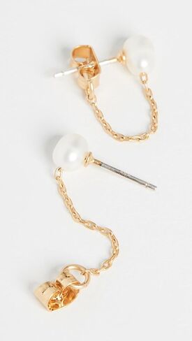 أقراط سلسلة من لؤلؤ المياه العذبة للنساء من Madewell in Kuwait