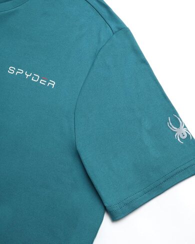 Spyder Men's Active Shirt - Fitted Short Sleeve Crewneck Performance Training Shirt - Dry Fit Workout Shirt for Men (S-XL) in Saudi Arabia