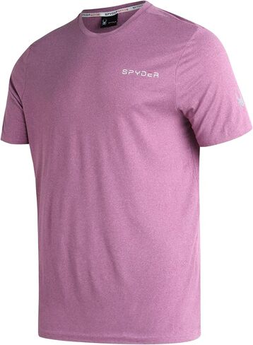 قميص Spyder الرجالي النشط - قميص تدريب الأداء ذو ​​أكمام قصيرة وفتحة رقبة مستديرة - قميص تمرين جاف للرجال (S-XL) in Kuwait