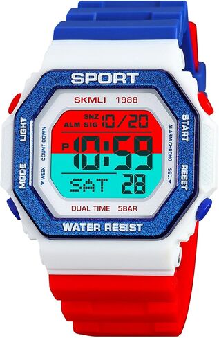 PASOY Fashion Watches for Men and Women Unisex Summer Digital Backlight Casual Waterproof Outdoor Sports Swim Colorful Rubber Watch Reloj in Saudi Arabia