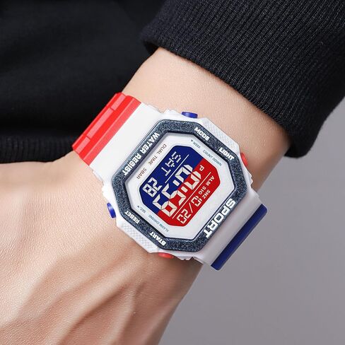 PASOY Fashion Watches for Men and Women Unisex Summer Digital Backlight Casual Waterproof Outdoor Sports Swim Colorful Rubber Watch Reloj in Saudi Arabia