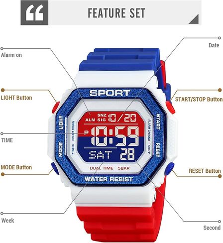 PASOY Fashion Watches for Men and Women Unisex Summer Digital Backlight Casual Waterproof Outdoor Sports Swim Colorful Rubber Watch Reloj in Saudi Arabia