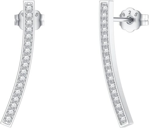 CTIEIP Natural Diamond Stud Earrings Mini Bar, Lightning, Triangle, Butterfly Tiny Diamond Stud Earrings for Women Sterling Silver Jewelry Gift for Her in Saudi Arabia