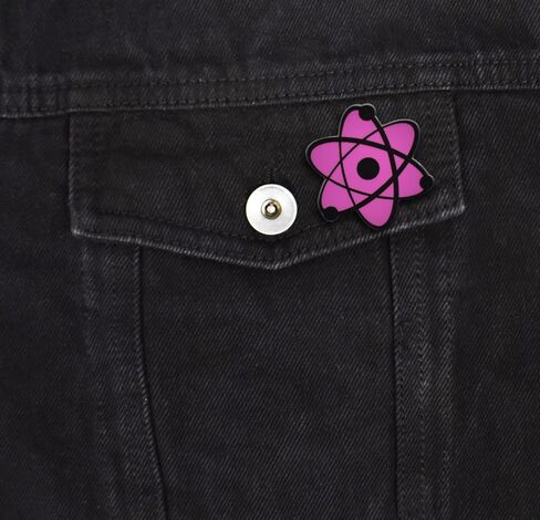 Atomic Symbol Hard Enamel Lapel Pin in Saudi Arabia