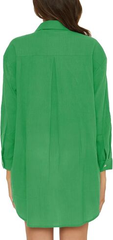 BECCA Gauzy Shirt Dress, Collared Button-up, Beach Cover Ups for Women in Saudi Arabia