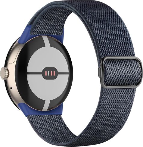 سوار Sunnyson من النايلون المطاطي متوافق مع ساعة Google Pixel Watch/Pixel Watch 2، حزام بديل مرن لأساور الساعات الذكية Google Pixel للنساء والرجال. in Kuwait