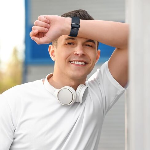 سوار Sunnyson من النايلون المطاطي متوافق مع ساعة Google Pixel Watch/Pixel Watch 2، حزام بديل مرن لأساور الساعات الذكية Google Pixel للنساء والرجال. in Kuwait