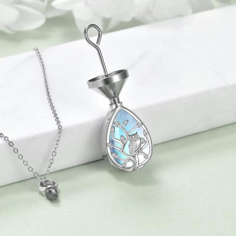 ONEFINITY Sterling Silver Always in My Heart Owl Urn Necklace for Ashes Owl Cremation Jewelry for Ashes of Loved Ones Keepsake Jewelry in Saudi Arabia