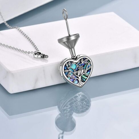 ONEFINITY Sterling Silver Always in My Heart Owl Urn Necklace for Ashes Owl Cremation Jewelry for Ashes of Loved Ones Keepsake Jewelry in Saudi Arabia