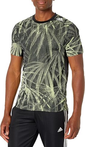 adidas Men's Designed 4 Training Heat.RDY Graphic High Intensity Tee, Black/Pulse Lime, XX-Large in Saudi Arabia