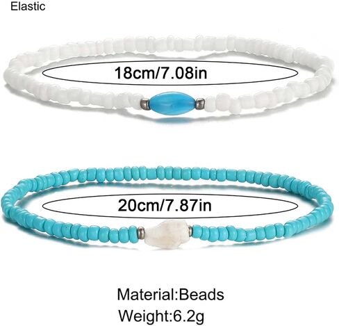 Shell Anklet Set Beach Chain Anklet Boho Layered Anklets Bead Bracelets Gold Ankle Bracelets for Summer Jewelry in Saudi Arabia