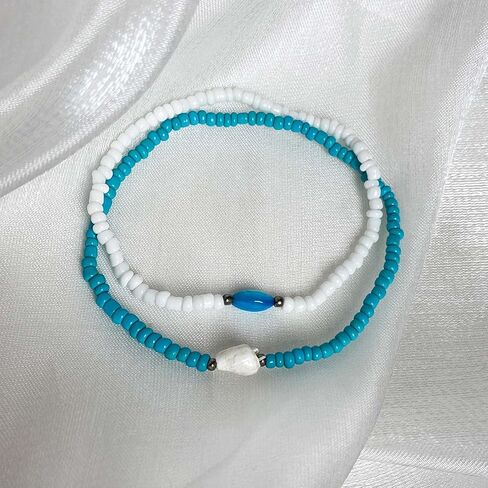 Shell Anklet Set Beach Chain Anklet Boho Layered Anklets Bead Bracelets Gold Ankle Bracelets for Summer Jewelry in Saudi Arabia