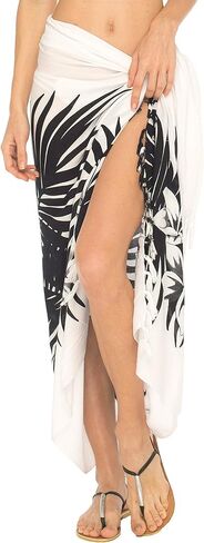 SHU-SHI Womens Beach Swimsuit Cover Up Palm Tree Sarong Wrap with Coconut Clip in Saudi Arabia