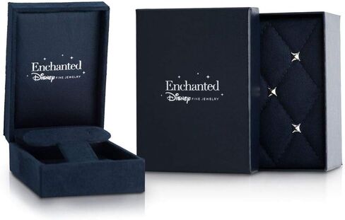Jewelili Enchanted Disney Fine Jewelry Sterling Silver 1/10 CTTW Diamond Tinker Bell Earrings in Saudi Arabia