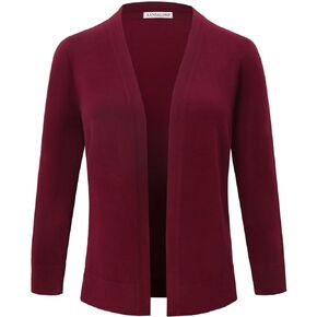 LANSALIRO Women's Fall Open Front Cardigans Sweaters Casual Lightweight Long Sleeve Knitted Tops