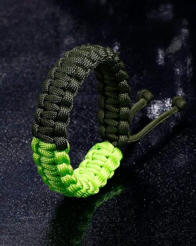 Wizock 2 قطعة أساور Paracord اليدوية مضفر بقاء سوار للرجال والنساء قابل للتعديل التخييم حزب الصداقات أساور in Saudi Arabia