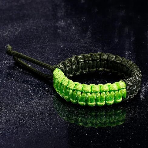 Wizock 2 قطعة أساور Paracord اليدوية مضفر بقاء سوار للرجال والنساء قابل للتعديل التخييم حزب الصداقات أساور in Saudi Arabia