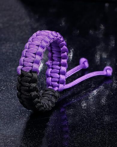 Wizock 2 قطعة أساور Paracord اليدوية مضفر بقاء سوار للرجال والنساء قابل للتعديل التخييم حزب الصداقات أساور in Saudi Arabia