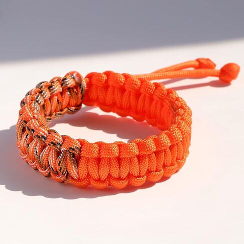 Wizock 2 قطعة أساور Paracord اليدوية مضفر بقاء سوار للرجال والنساء قابل للتعديل التخييم حزب الصداقات أساور in Saudi Arabia