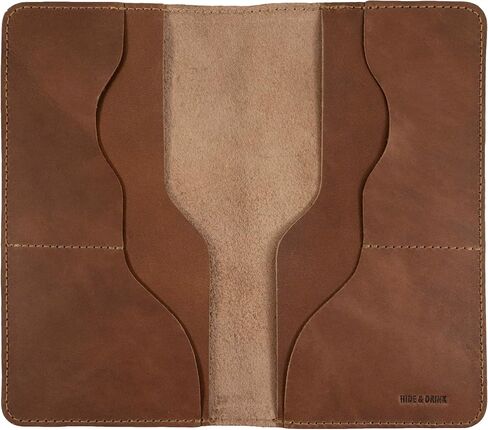 Hide & Drink, Large Wallet Handmade from Full Grain Leather (Single Malt Mahogany) in Saudi Arabia