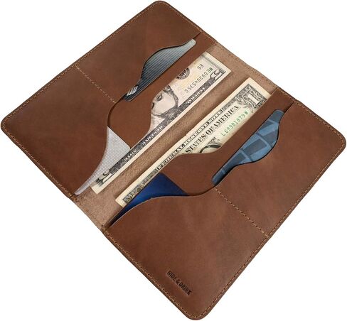 Hide & Drink, Large Wallet Handmade from Full Grain Leather (Single Malt Mahogany) in Saudi Arabia
