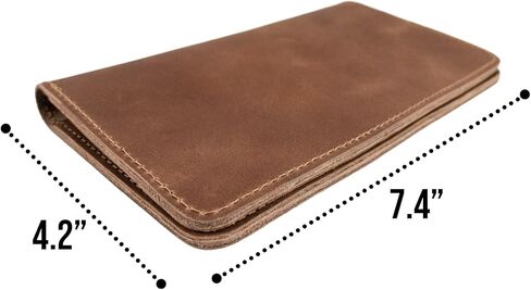 Hide & Drink, Large Wallet Handmade from Full Grain Leather (Single Malt Mahogany) in Saudi Arabia