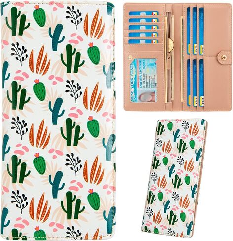 AIRMORS محفظة نسائية جلدية حامل بطاقة الائتمان مع RFID حجب سعة كبيرة محافظ بسحاب نحيف للرجال محفظة صغيرة للعملات المعدنية محفظة طويلة (A-Bee) in Kuwait