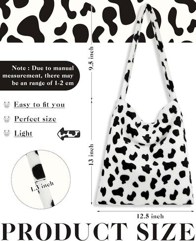 Fluffy Shoulder Bag Flower Cow Plush Underarm Handbag Bag Fluffy Purse Small Clutch Bag for Women Autumn Winter in Kuwait