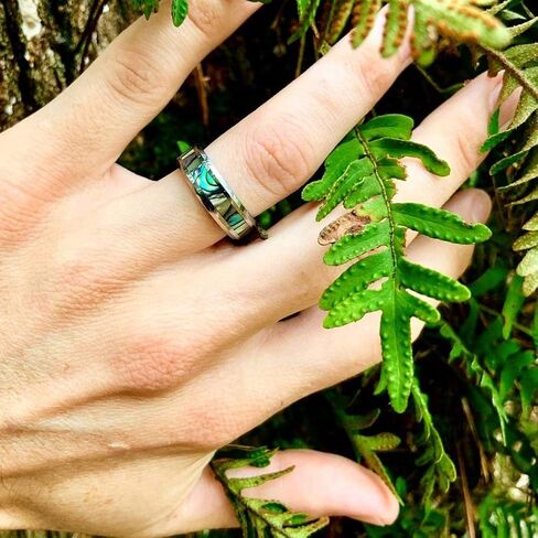 TRUMIUM 6 مللي متر 8 مللي متر خاتم التنغستن أذن البحر البطانة الفضة الطبيعية الزفاف الفرقة للرجال النساء الراحة تناسب حجم 4-15 in Kuwait