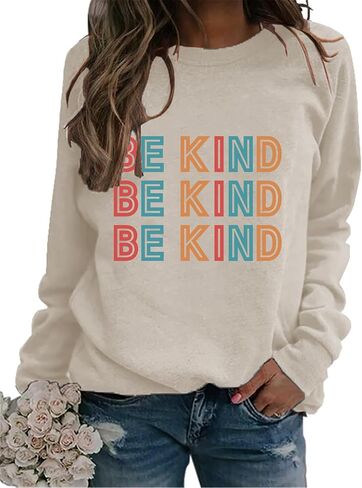 Sea Zaela Women Casual Fall Oversized Sweatshirts For Women Long Sleeve Tops Crewneack Cute Graphic Loose Fit Pullover in Kuwait