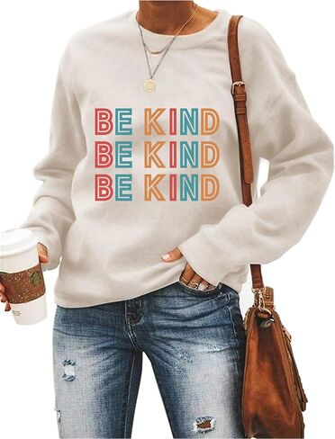 Sea Zaela Women Casual Fall Oversized Sweatshirts For Women Long Sleeve Tops Crewneack Cute Graphic Loose Fit Pullover in Kuwait