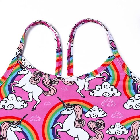 Girls Unicorn Swimsuits One Piece Swimwear Bathing Suits Rash Guard UPF 50+ in Saudi Arabia