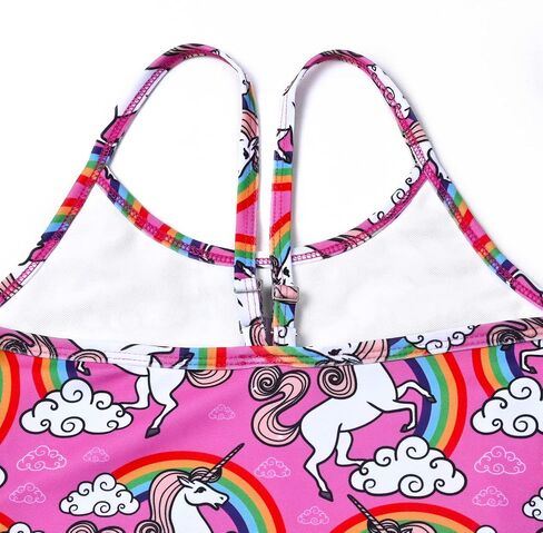 Girls Unicorn Swimsuits One Piece Swimwear Bathing Suits Rash Guard UPF 50+ in Saudi Arabia