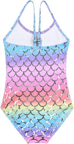 Girls Unicorn Swimsuits One Piece Swimwear Bathing Suits Rash Guard UPF 50+ in Saudi Arabia