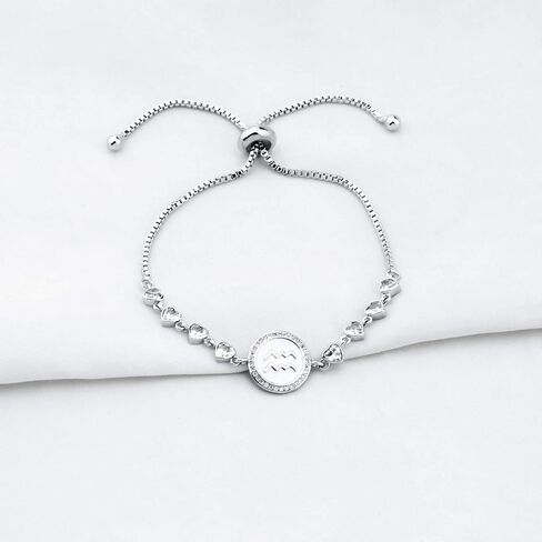 TGBJE Zodiac Sign Bracelet Twelve Constellations Gift Silver Bracelet Horoscope Gift Birthday Gifts for Women Girls in Saudi Arabia