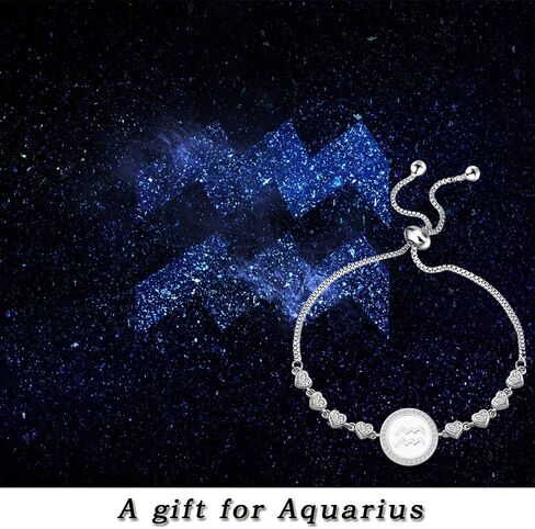 TGBJE Zodiac Sign Bracelet Twelve Constellations Gift Silver Bracelet Horoscope Gift Birthday Gifts for Women Girls in Saudi Arabia