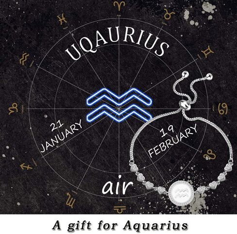 TGBJE Zodiac Sign Bracelet Twelve Constellations Gift Silver Bracelet Horoscope Gift Birthday Gifts for Women Girls in Saudi Arabia