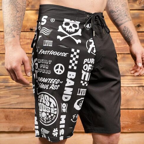 FASTHOUSE Legend 21" Flash 3 Pocket Boardshort, Black in Saudi Arabia
