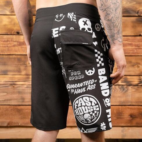 FASTHOUSE Legend 21" Flash 3 Pocket Boardshort, Black in Saudi Arabia