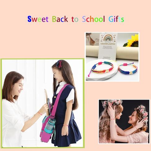 INENIMARTJ First Day of School Bracelets for Mom and Daughter,Back to School Bracelets for 2,First Day of Kindergarten Bracelets Pre-K Matching Heart Wish Adjustable Bracelets. in Saudi Arabia