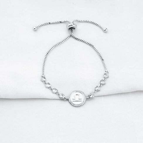 TGBJE Zodiac Sign Bracelet Twelve Constellations Gift Silver Bracelet Horoscope Gift Birthday Gifts for Women Girls in Saudi Arabia